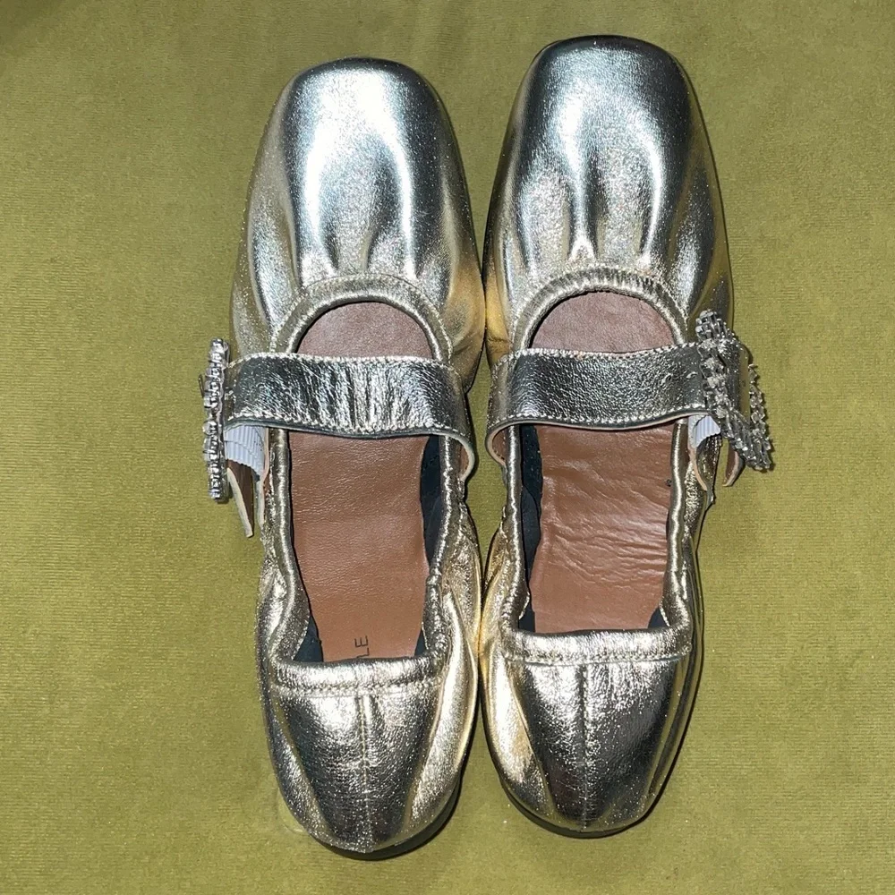 Free People Women's Ursa Gemini Ballet Flat metallic ballet slipper shoes NWT​ - Picture 9 of 9